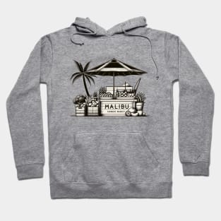 Malibu Farmers Market - Minimalist Vintage Line Art Hoodie